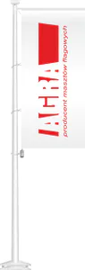 Hovedbilde Glassfiber banner flaggstang