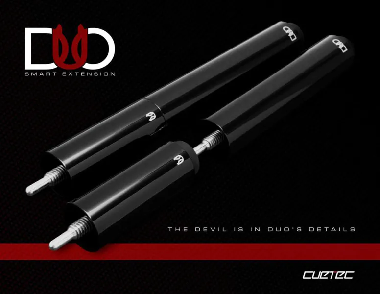 Cuetec Duo Extensions, incl. adapter, metallic-black